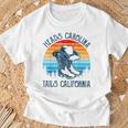 Heads Carolina Tail California Country Music Cowgirl Western T-Shirt Gifts for Old Men