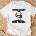 Ich Weiß Nicht Keine Ahnung T-Shirt Geschenke für alte Männer