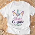 Ich Werde Große Cousin 2025 Unicorn Cousin Girls' T-Shirt Geschenke für alte Männer