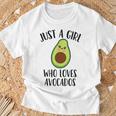 Just A Girl Who Loves Avocados Camiseta unisex Regalos para ancianos