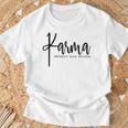 Karma Regelt Das Schon Schicksal Karma T-Shirt Geschenke für alte Männer