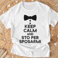 Keep Calm Che Mi Sposo Divertenti Regalo Futuro Groom Sposa Maglietta Regalos para ancianos
