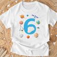 Kinder Astronaut 6 Geburtstag Weltraum Jungen 6 Jahre Raumschiff T-Shirt Geschenke für alte Männer