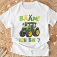 Kinder Bääm Ich Bin 7Ier Jahre Junge 7Th Birthday Tractor T-Shirt Geschenke für alte Männer