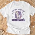 Kinder Ich Bin Jetzt Ein Krippenkind Kinderflppe Dolphin T-Shirt Geschenke für alte Männer