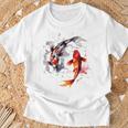 Koi Acquerello Pittura KoiCarpa Pesce Colorato Kois Maglietta Regalos para ancianos