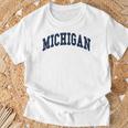 Michigan Throwback Classic T-Shirt Gifts for Old Men