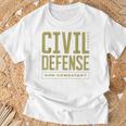 Mitgliedslabel Civil Defense Non Combatant T-Shirt Geschenke für alte Männer