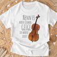 Nenn Es Noch Einmal Geige Ich Warne Dich Cello Player Gray T-Shirt Geschenke für alte Männer