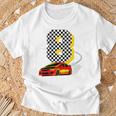 Niños Tengo 8 Años De Edad Coche De Carreras Niños Tripulación 8Th Birthday Race Camiseta unisex Regalos para ancianos