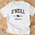 O'neill Nebraska Ne Sports intage Gray T-Shirt Geschenke für alte Männer