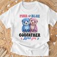 Pink Or Blue Godfather Loves You Cute Ferrets Gender Reveal Maglietta Regalos para ancianos