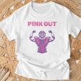 Pink Out Football Team Tackle Breast Cancer Awareness Month T-Shirt Gifts for Old Men