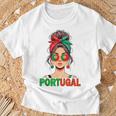 Portuguese Girl Woman Flag Portugal Girl Woman T-Shirt Geschenke für alte Männer