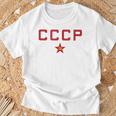 Red Star Revolution Intage Con Scritta Cccp Urss Maglietta Regalos para ancianos