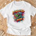 Schulkind 2024Rex Dino School T-Shirt Geschenke für alte Männer