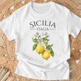 Sicilia Italian Souvenir Italy Lemon T-Shirt Geschenke für alte Männer