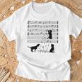 Simpatico Cane Canino Nota Musicale Musicista Chiave Maglietta Regalos para ancianos
