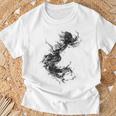 Sirena Dibujo Arte Gráfico Motivo Camiseta unisex Regalos para ancianos