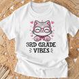 Third 3Rd Grade Vibes Back To School Cute Cat Cute For Girls T-Shirt Gifts for Old Men