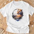 Tigre Animal Amante Arte Montañas Animal Tigre Camiseta unisex Regalos para ancianos