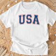 Usa Athletic Team Flag T-Shirt Geschenke für alte Männer