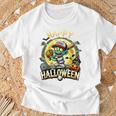 Vintage Halloween Zombie Baseball Skeleton Baseball Players T-Shirt Gifts for Old Men