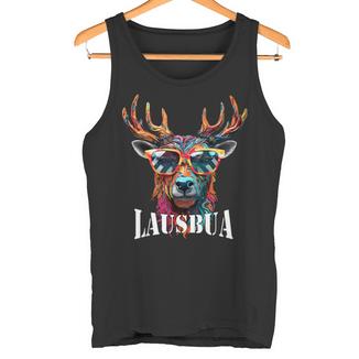 Traditional Deer Oktoberfest Lederhosen Lausbua Tank Top - Seseable