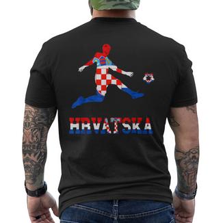 Hrvatska Croatia Croatia Football Team Croatia Croatia Football T-Shirt mit Rückendruck - Seseable