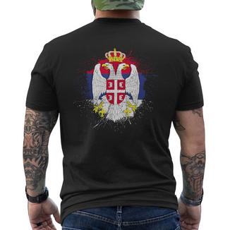 Serbia Balkan Jugo Serbia Srbija Serbe T-Shirt mit Rückendruck - Seseable