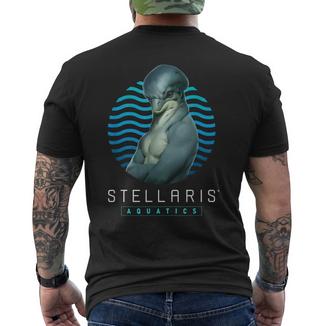 Stellaris Dolph Sci-Fi Strategy Game Dolphin T-Shirt mit Rückendruck - Geschenkecke