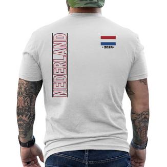 Netherlands Flag Fan Item Nederland Flag Blue T-Shirt mit Rückendruck - Seseable