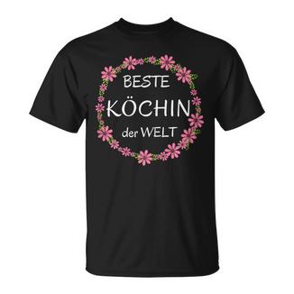 Women's Beste Köchin Der Welt Saying Chef Kitchen T-Shirt - Geschenkecke