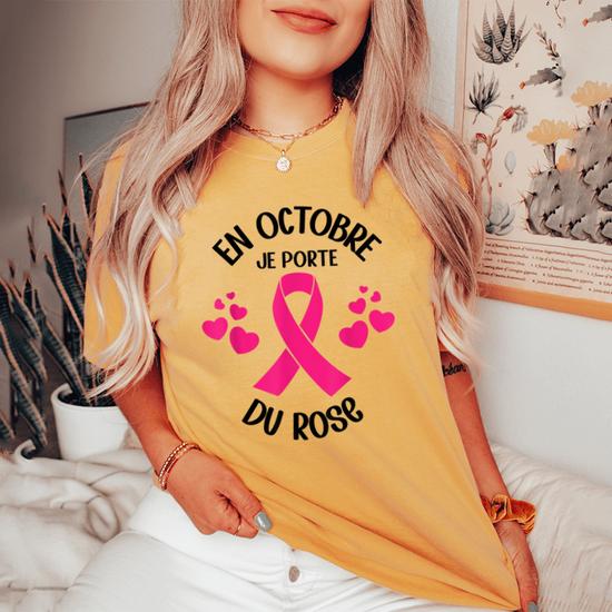 Chemise De Sensibilisation Au Cancer Du Sein, T-shirt Citation Ruban
