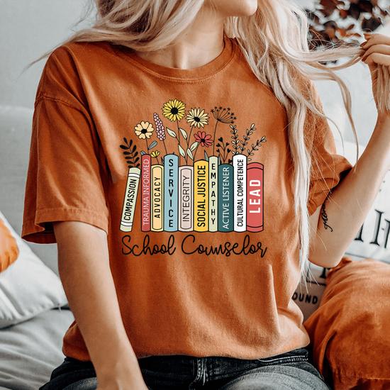 Reading Rainbow Book T-Shirt For Women - Wildflowers Design Teacher Reading Top - View #4