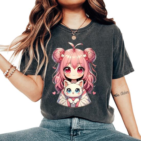 T-shirt 'Friends Dont Lie' Stranger Things – Anime Kawaii – Rose Clair, Taille S