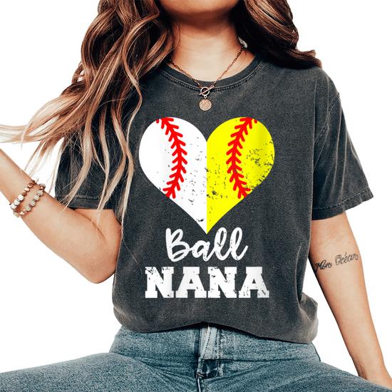 Funny Baseball Nana T-Shirt Ball Nana Softball Gifts Women Funny Baseball Nana T-Shirt Ball Nana Softball Gifts Women