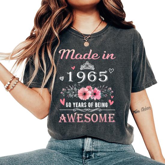 Womens October 1963 Floral T-Shirt 56 Years Of Being Awesome T-Shirt Womens October 1963 Floral T-Shirt 56 Years Of Being Awesome T-Shirt