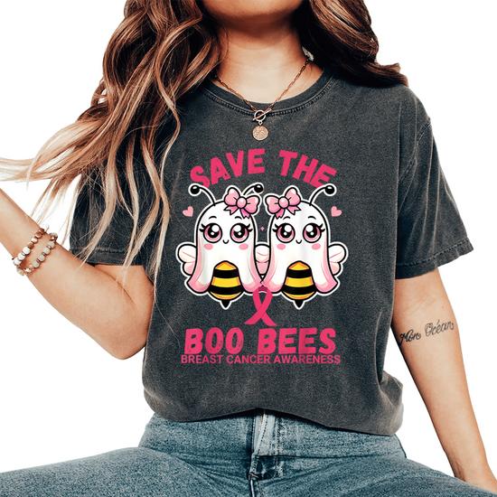 Save The Boo Bees Shirt Breast Cancer Awareness Halloween T-Shirt Save The Boo Bees Shirt Breast Cancer Awareness Halloween T-Shirt