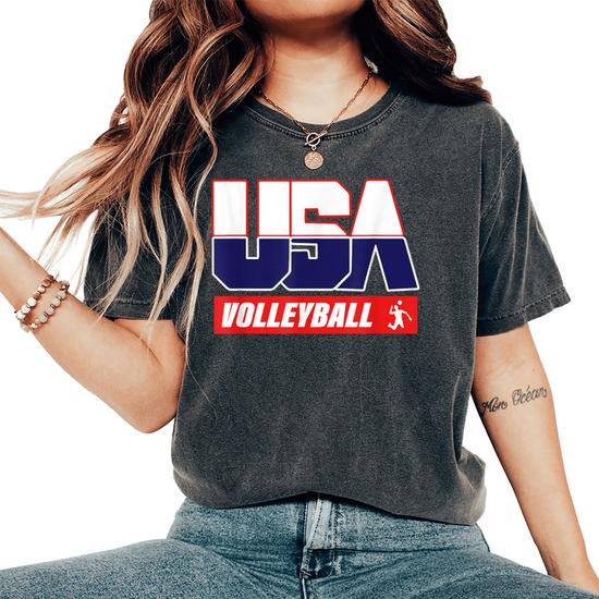 Usa Team Volleyball & American Sports Women's Oversized Comfort T