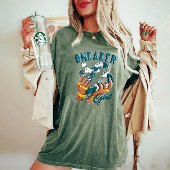 美品✨️GOOD GRIEF! PRINTED OVER TEE 23-shoe-girl-oxidized-green-4s