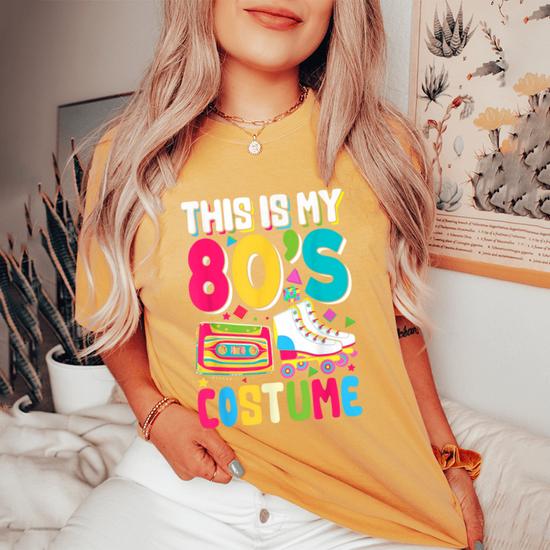 This Is My 80S Costume Outfit 80 S 90S Party Women s Oversized Comfort T Shirt Monsterry