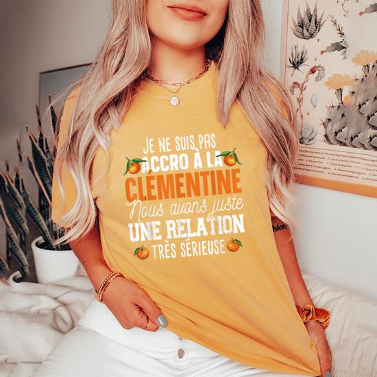 Clémentine Fruit Relation Cadeau Humour Orange Homme T-shirt