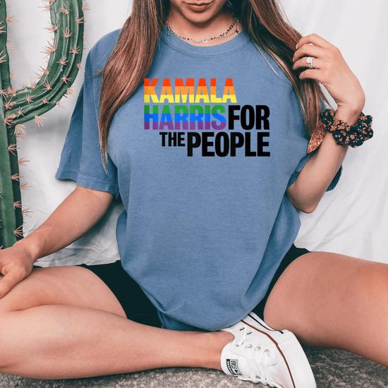 Kamala Harris For President T-Shirt| LGBT Gay Pride Rainbow