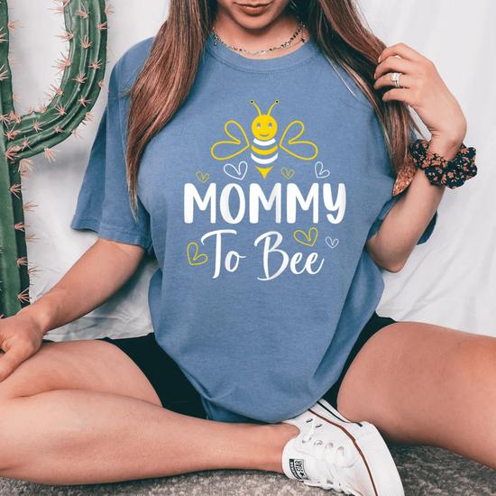 T-shirt Grossesse « Mommy To Bee » – Femme Enceinte – Abeille Mignonne Cœur – Imprimé Amusant – Idéal Annonce De Bébé – Cadeau Future Maman
