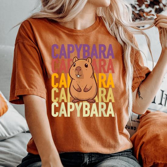 Sweat-shirt à Capuche Enfant - Imprimé Mignon Capybara - Manches Longues Avec Poche Kangourou - Tenue Décontractée Pour Hiver - Taille 110 à 160