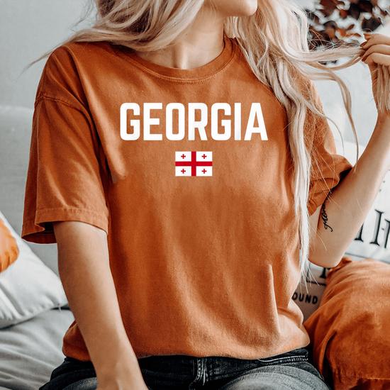 Love Bandiera Della Georgia Maglietta Da Calcio Per Bambini Ragazzi E