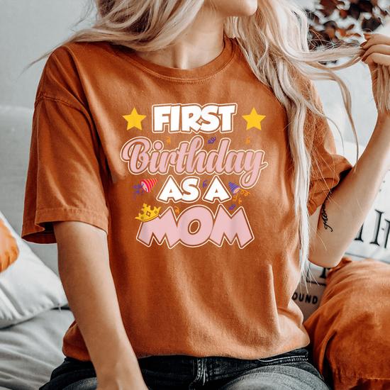 Primo Compleanno Da Mamma Gravidanza Pregnant Detti T shirt comoda oversize da donna Novitaregali