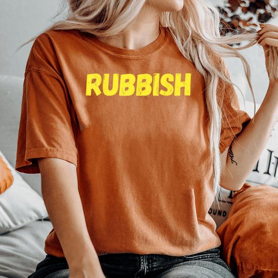 Rubbish Vintage Girl That Says Cool Rubbish Junk Retro Women s Oversized Comfort T Shirt Thegiftio UK
