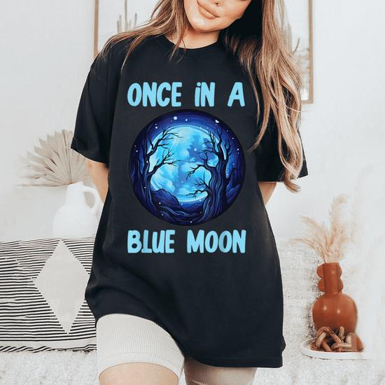Halloween Costume For Once In A Blue Moon Women's Oversized